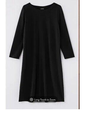 J. Jill Wearever Black 3/4 Sleeve Midi Dress - New With Tags Size L